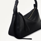Westwell Lane Leather Large Ziptop Shoulder Bag in Black - 112287