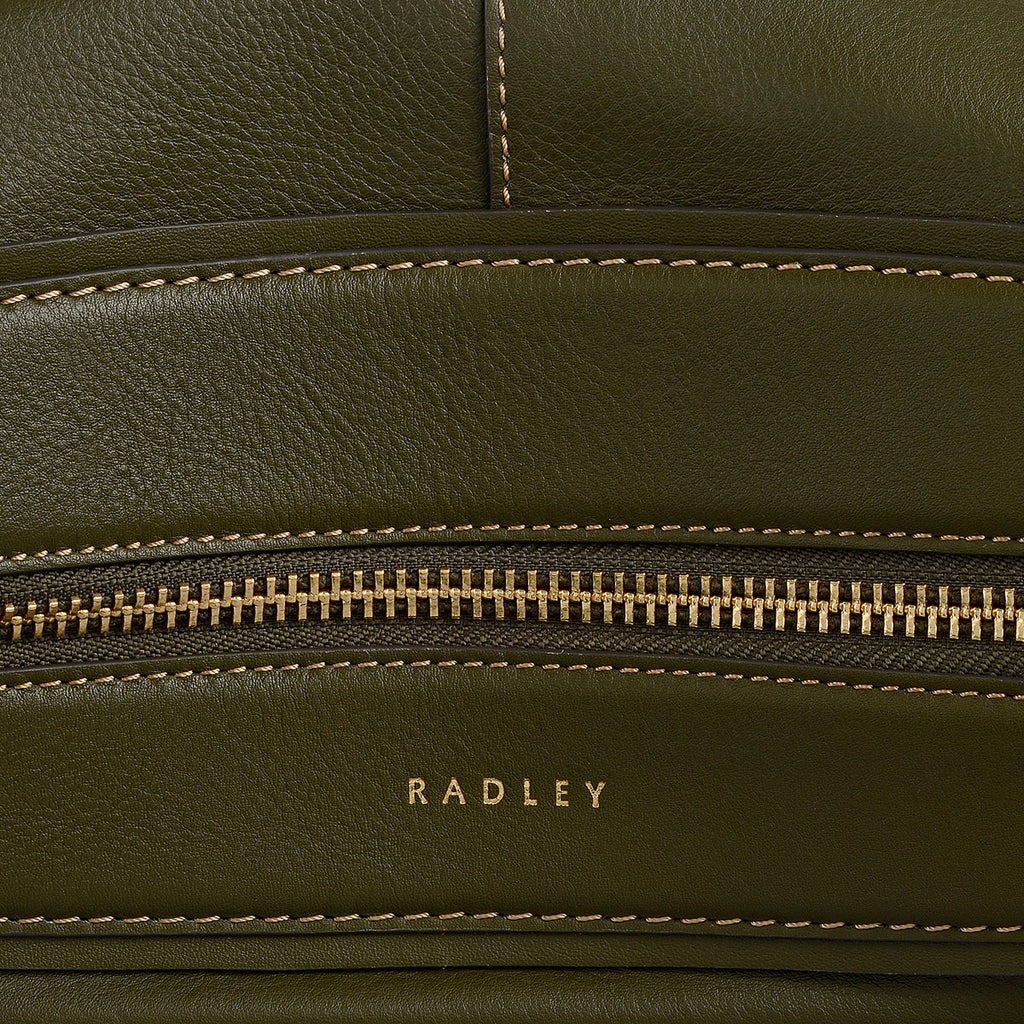 Westwell Lane Leather Large Ziptop Shoulder Bag in Pine Needle - 112288