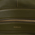 Westwell Lane Leather Large Ziptop Shoulder Bag in Pine Needle - 112288