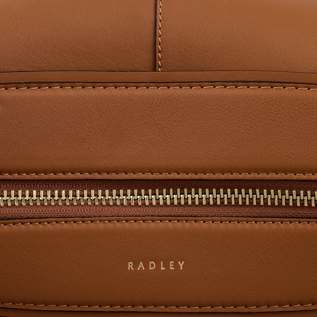 Westwell Lane Leather Large Ziptop Shoulder Bag in Toffee - 112289