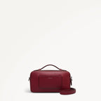 Calvert Road Leather Zip Around Cross Body Bag in Carmine - 112290