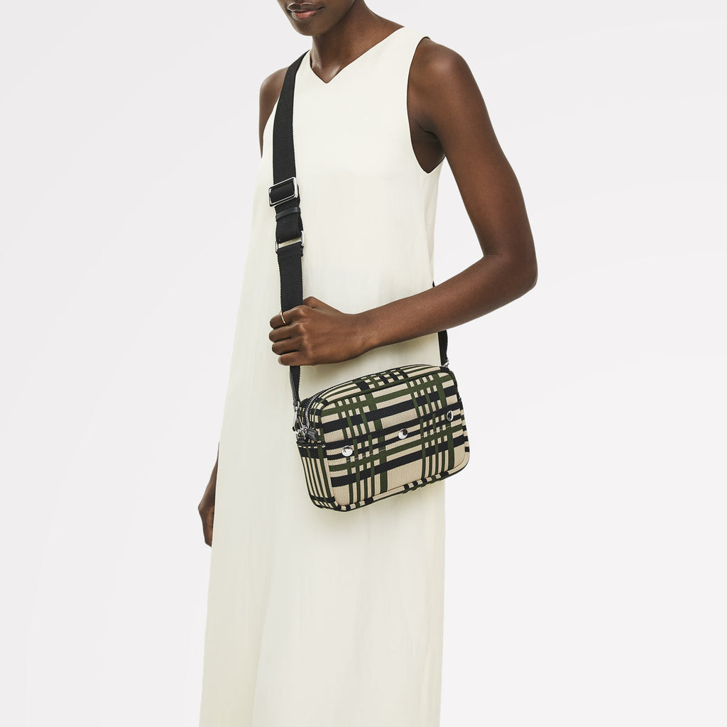 Hadleigh Place Fabric Small Ziptop Cross Body Bag in Porcini - 112295