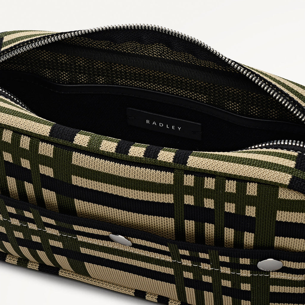 Hadleigh Place Fabric Small Ziptop Cross Body Bag in Porcini - 112295