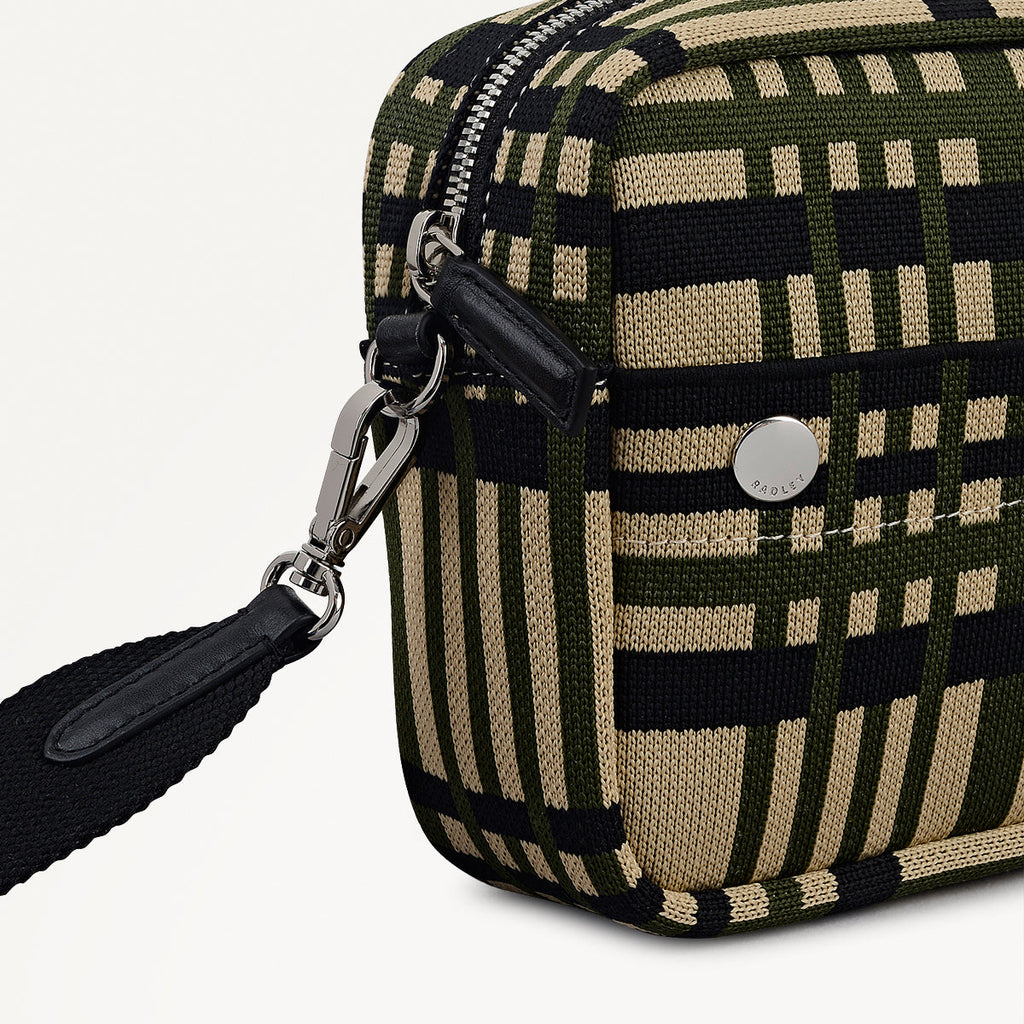 Hadleigh Place Fabric Small Ziptop Cross Body Bag in Porcini - 112295