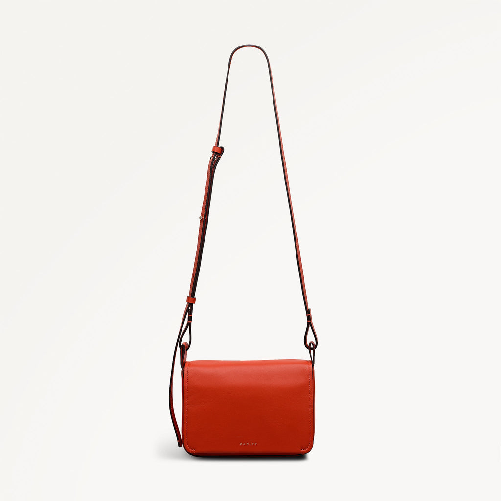 Westwell Lane Leather Small Flapover Cross Body Bag in Flame - 112299