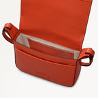 Westwell Lane Leather Small Flapover Cross Body Bag in Flame - 112299