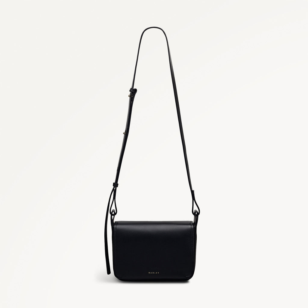 Westwell Lane Leather Small Flapover Cross Body Bag in Black - 112300