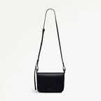 Westwell Lane Leather Small Flapover Cross Body Bag in Black - 112300