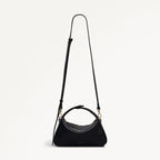 De Beauvoir Leather Small Ziptop Grab Bag in Black - 112302