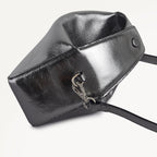 De Beauvoir Leather Small Ziptop Grab Bag in Silver - 112303