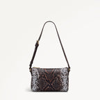 Pockets Leather Mini Ziptop Ew Shoulder Bag in Carmine - 112309