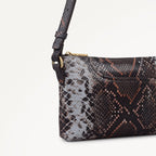 Pockets Leather Mini Ziptop Ew Shoulder Bag in Carmine - 112309