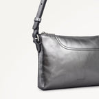 Pockets Leather Mini Ziptop Ew Shoulder Bag in Silver - 112310