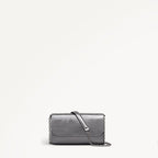 The Rathbone - Metallic Micro Flapover Cross Body Silver - 112313