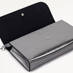 The Rathbone - Metallic Micro Flapover Cross Body Silver - 112313