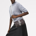 The Rathbone - Faux Snake Micro Flapover Cross Body Carmine - 112314