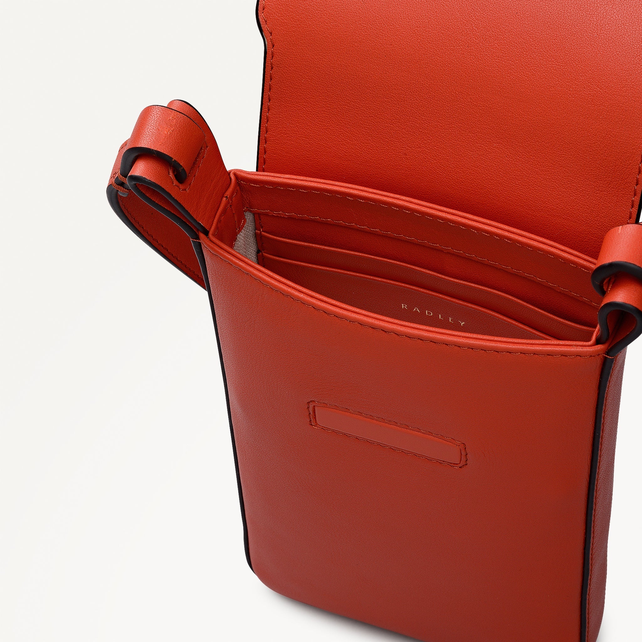 Westwell Lane Leather Medium Phone Cross Body Bag in Flame - 112316