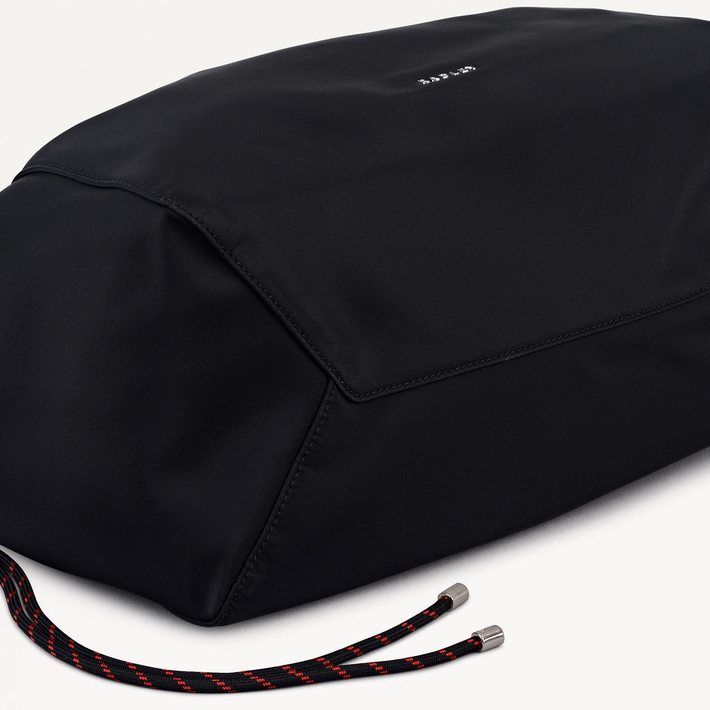 Eden Row Fabric Large Open Top Tote Bag in Black - 112319