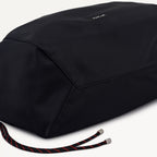 Eden Row Fabric Large Open Top Tote Bag in Black - 112319