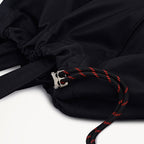 Eden Row Fabric Large Open Top Tote Bag in Black - 112319