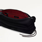 Eden Row Fabric Medium Ziptop Cross Body Bag in Black - 112321