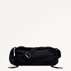 Eden Row Fabric Medium Ziptop Cross Body Bag in Black - 112321