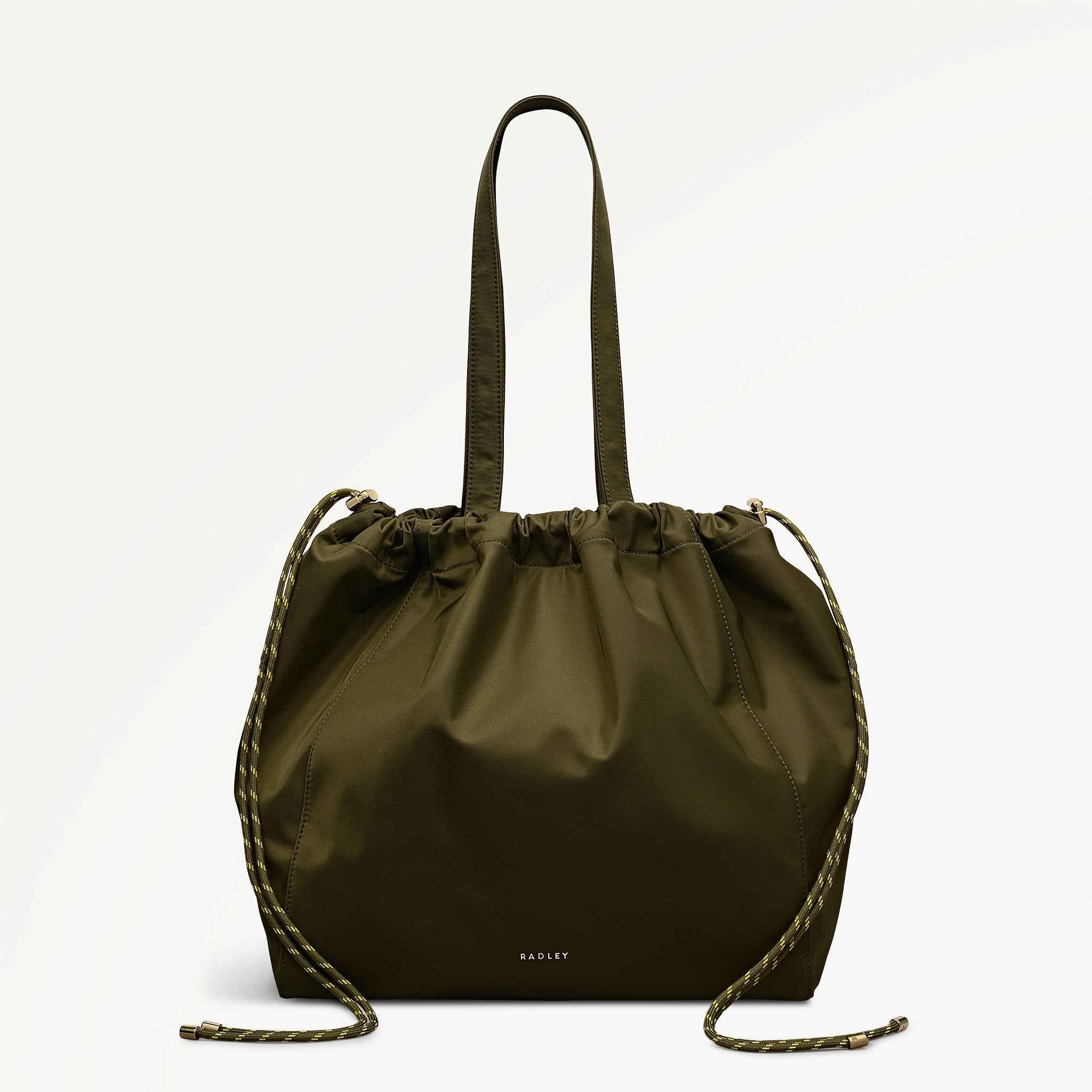 Eden Row Fabric Large Open Top Tote Bag in Khaki - 112322