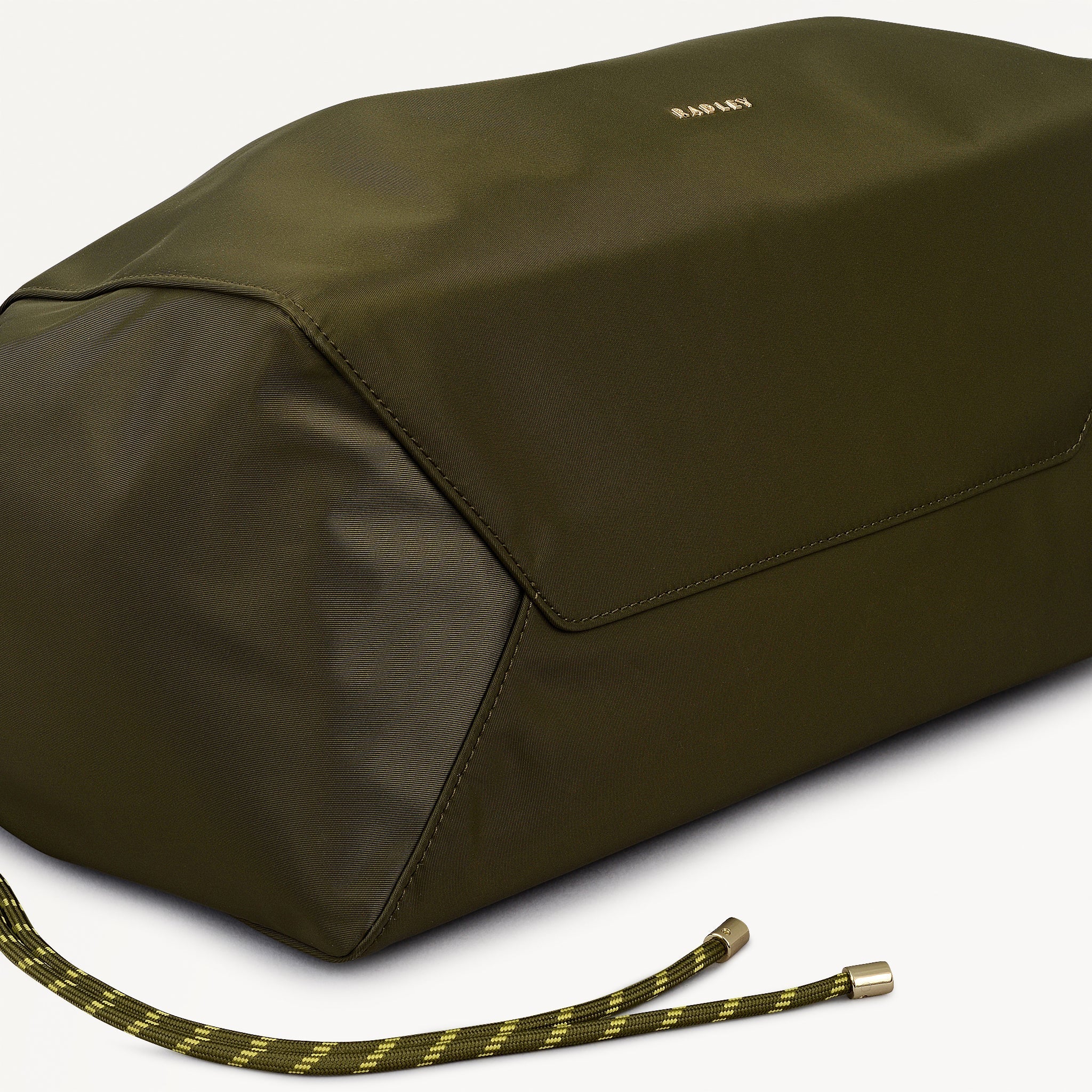 Eden Row Fabric Large Open Top Tote Bag in Khaki - 112322