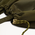 Eden Row Fabric Large Open Top Tote Bag in Khaki - 112322