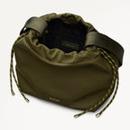 Eden Row Fabric Small Open Top Cross Body Bag in Khaki - 112323