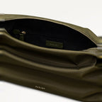 Eden Row Fabric Medium Ziptop Cross Body Bag in Khaki - 112324