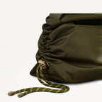 Eden Row Fabric Medium Ziptop Cross Body Bag in Khaki - 112324