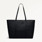 Templeton Place Leather Large Ziptop Tote Bag in Black - 112393