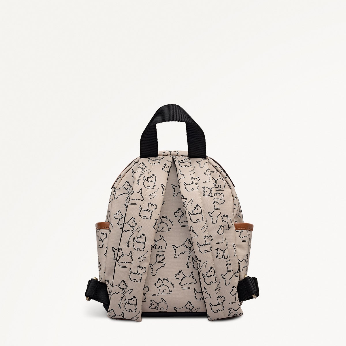 Sketch Street Fabric Mini Ziptop Backpack in Chalk - 112420