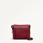 Fountain Mews Leather Small Ziptop Cross Body Bag in Cranberry - 112617