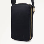 Alba Place Leather Medium Phone Cross Body Bag in Black - 112618