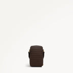 Alba Place Leather Medium Phone Cross Body Bag in Coffee - 112621