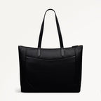 Wood Park Leather Large Ziptop Tote Bag in Black - 112630