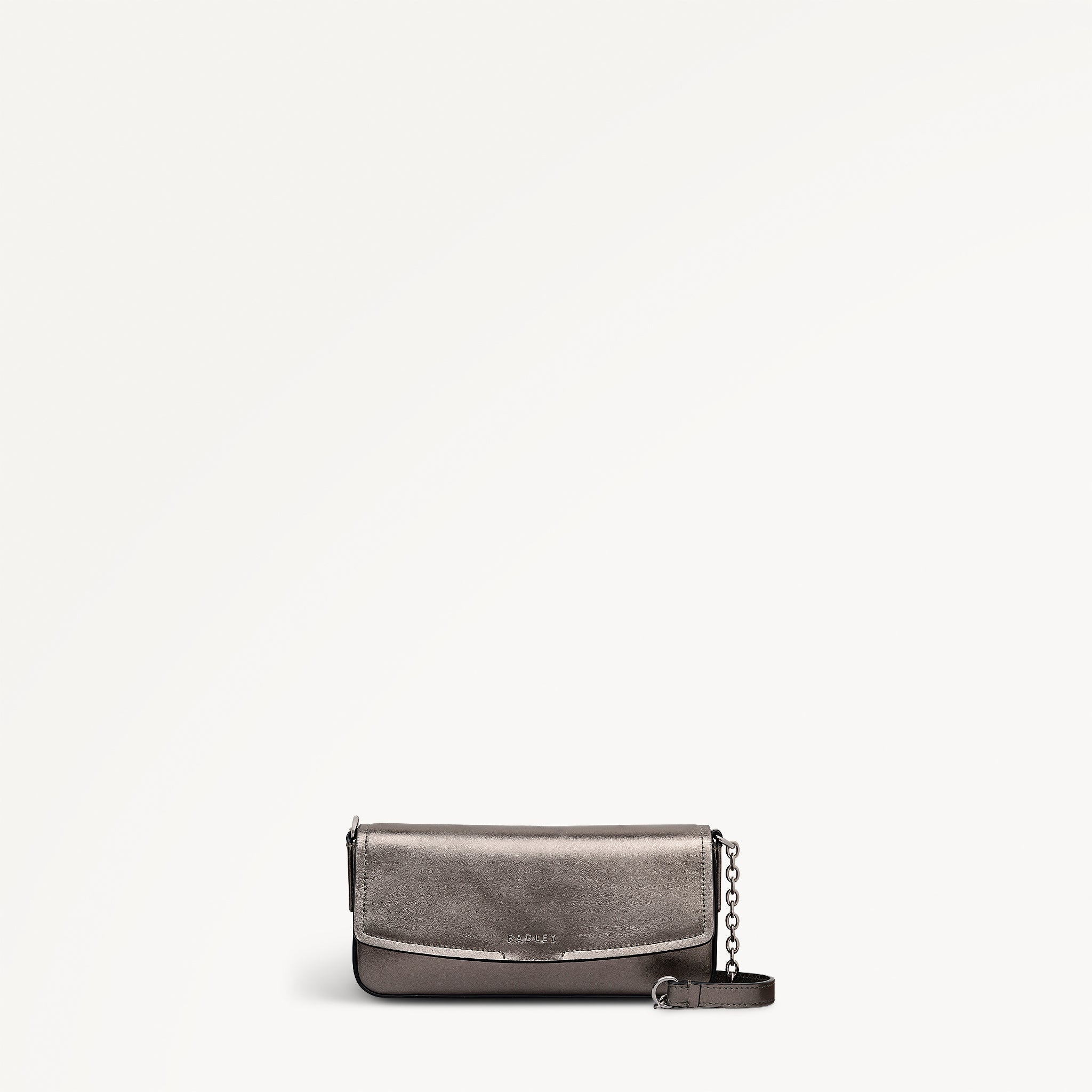 Crosby Alley Leather Large Phone Cross Body Bag in Gun Metal - 112645