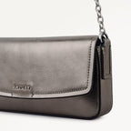 Crosby Alley Leather Large Phone Cross Body Bag in Gun Metal - 112645