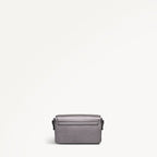 Albert Road Leather Mini Flapover Cross Body Bag in Gun Metal - 112739