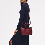 Liverpool Gardens Small Ziptop Grab Bag in Carmine - 112751