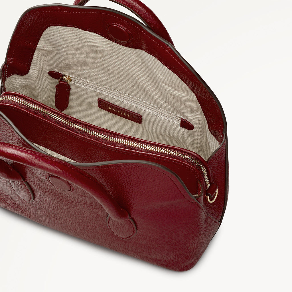 Liverpool Gardens Small Ziptop Grab Bag in Carmine - 112751