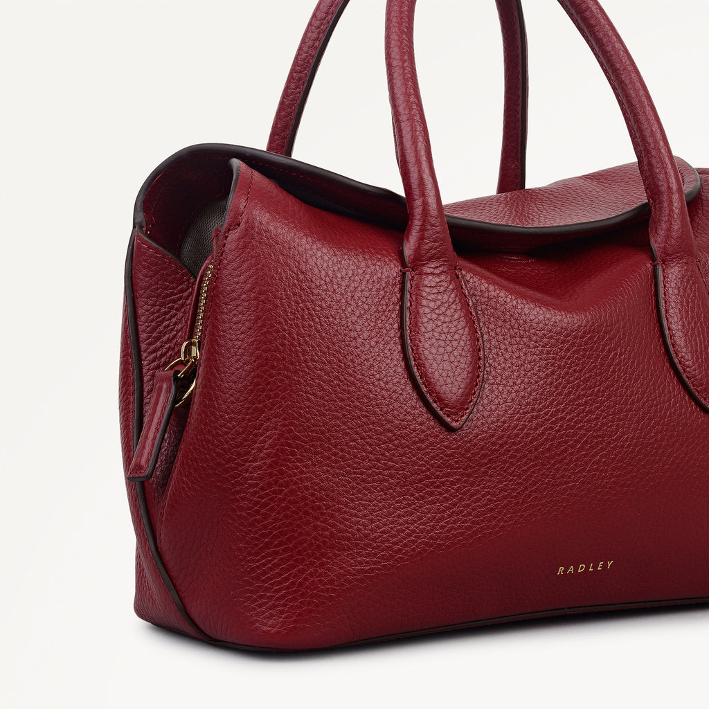 Liverpool Gardens Small Ziptop Grab Bag in Carmine - 112751