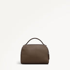 Over The Hills Leather Small Ziptop Cross Body Bag in Coffee - 112759