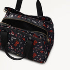 Holly Avenue Fox Fabric Medium Ziptop Grab Bag in Black - 112772