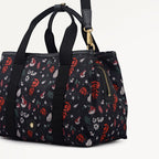 Holly Avenue Fox Fabric Medium Ziptop Grab Bag in Black - 112772