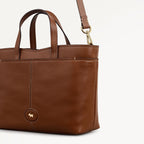 Maldon Mews Medium Ziptop Grab Cognac - 112922