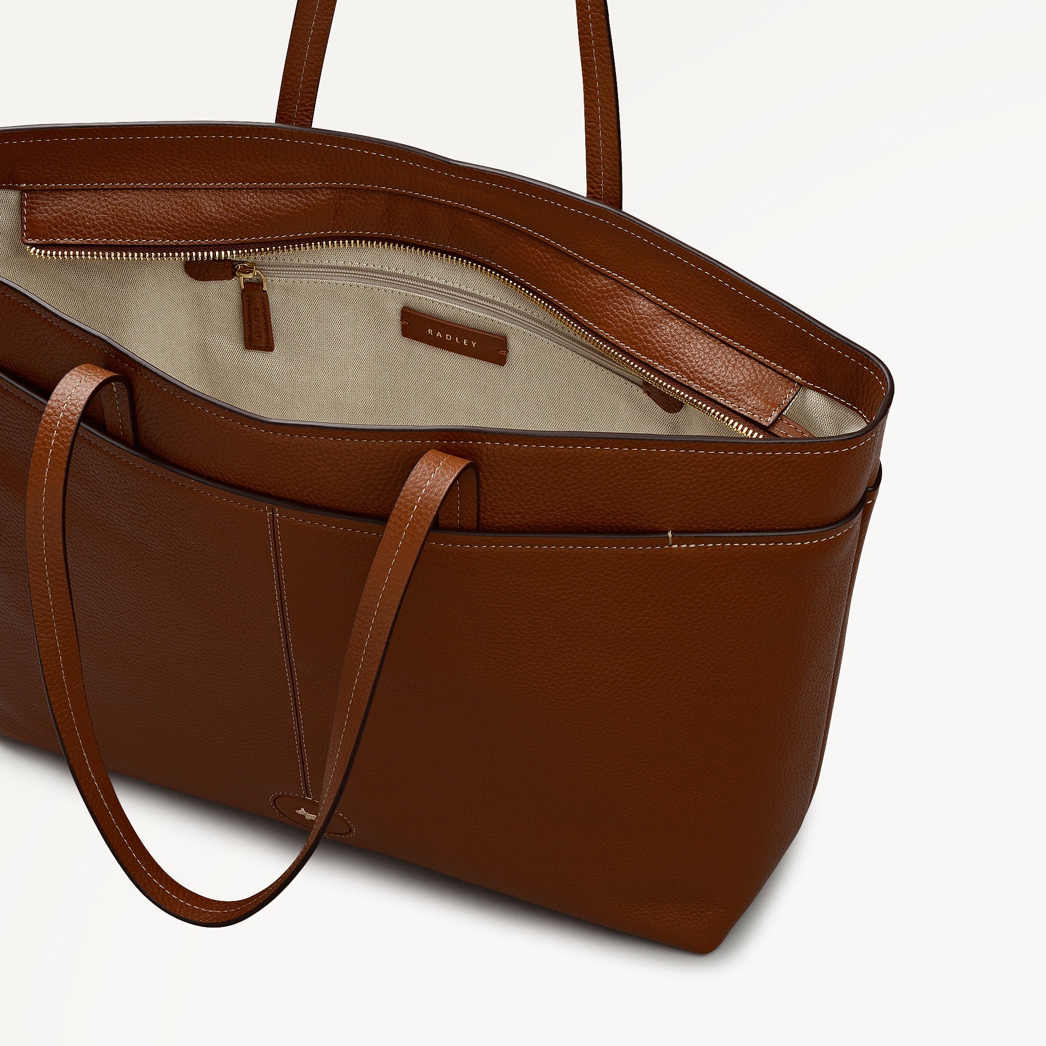 Maldon Mews Large Ziptop Tote Cognac - 112926