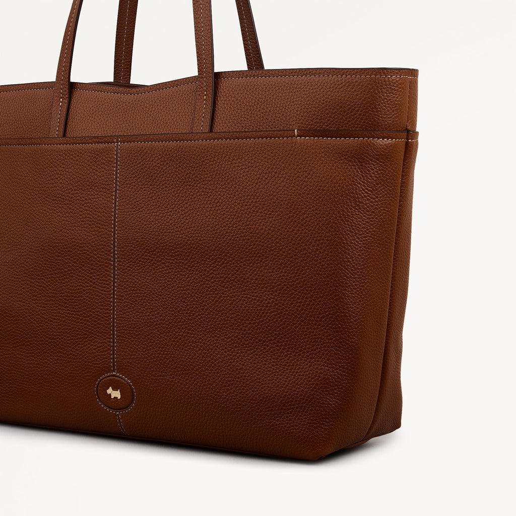 Maldon Mews Large Ziptop Tote Cognac - 112926